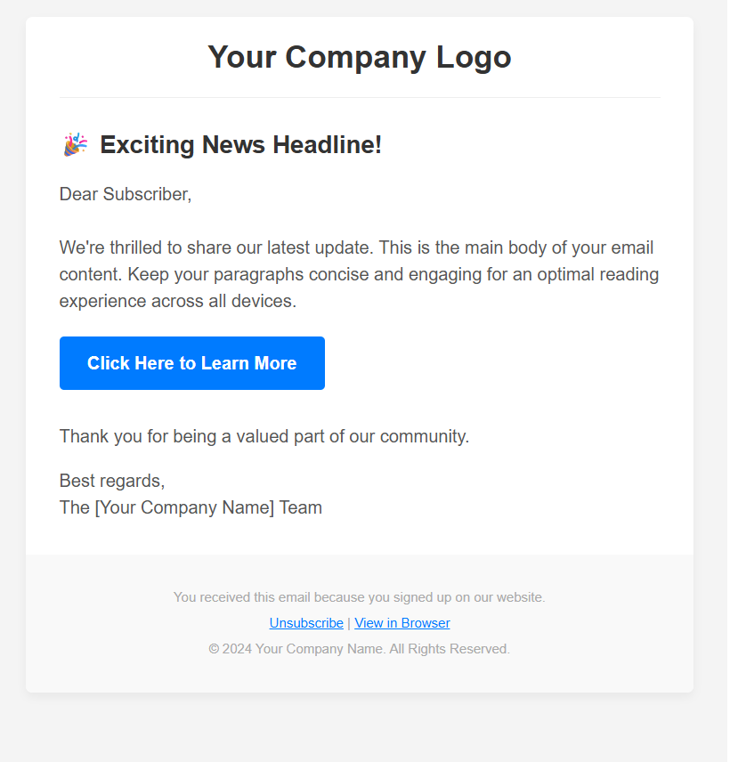 simple newsletter image